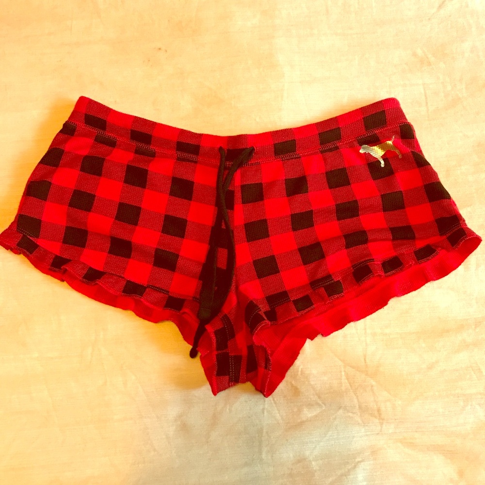VS PINK Plaid Sleep Shorts